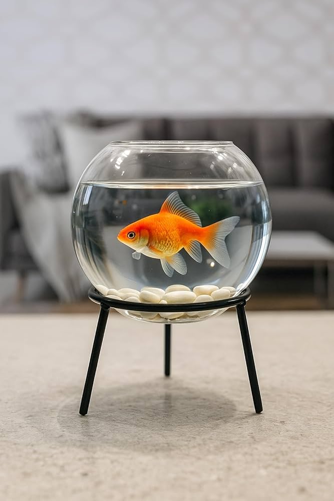 Round Glass Aquarium Bowl Only