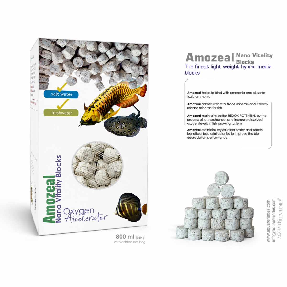 Filter Media Aquatic Remedies Amozeal | 800ml/350gm