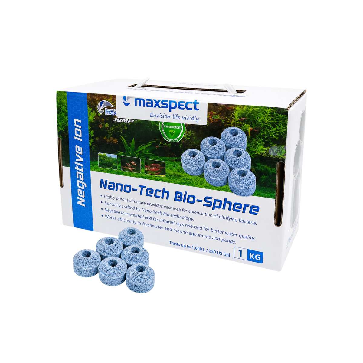 Filter Media Maxspect Nano-Tech Bio-Sphere Negative ION– 1 kg