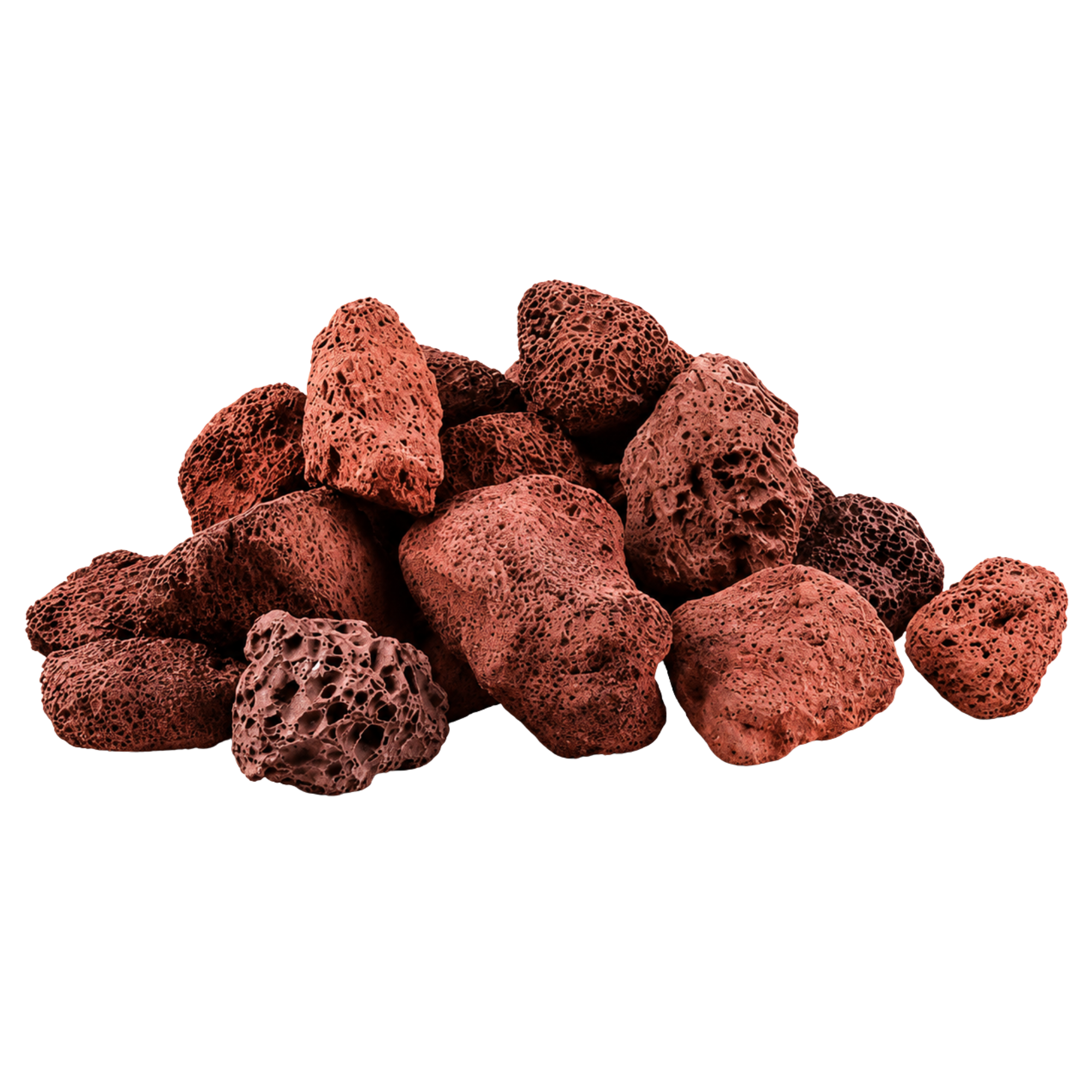 Decor Red Lava Rocks - 1 kg