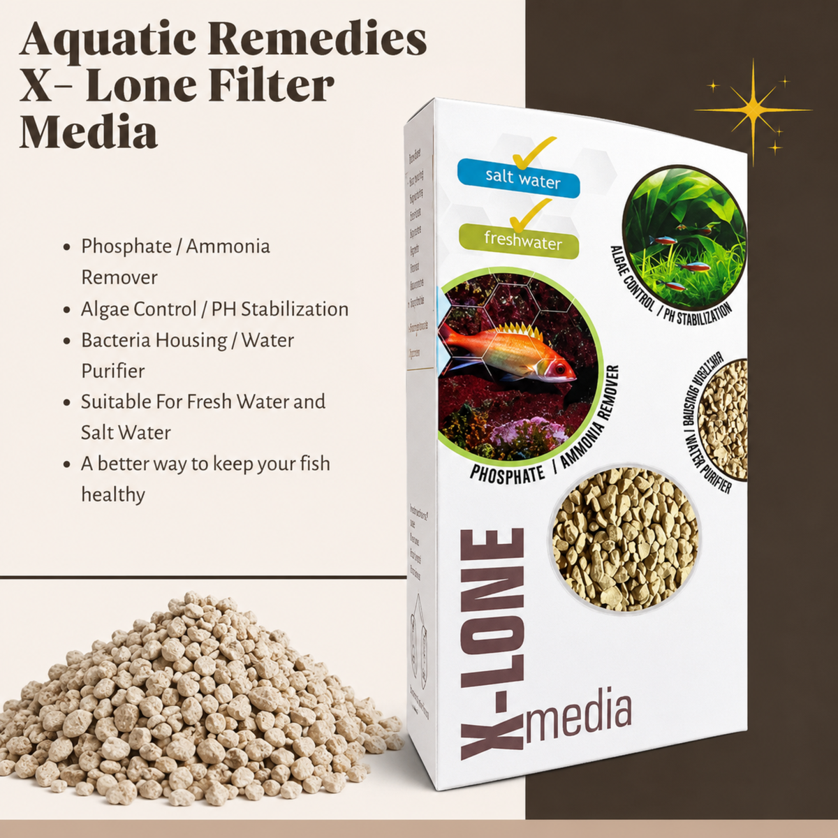 Filter Media Aquatic Remedies X-Lone | 800ml/650gm